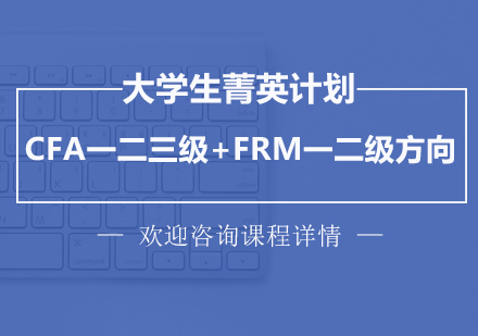 深圳大学生菁英计划—CFA一二三级+FRM一二级方向