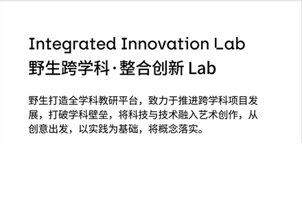 野生跨学科·整合创新 Lab